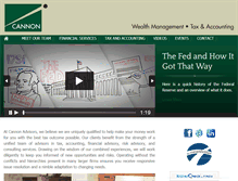 Tablet Screenshot of cannonadvisors.com